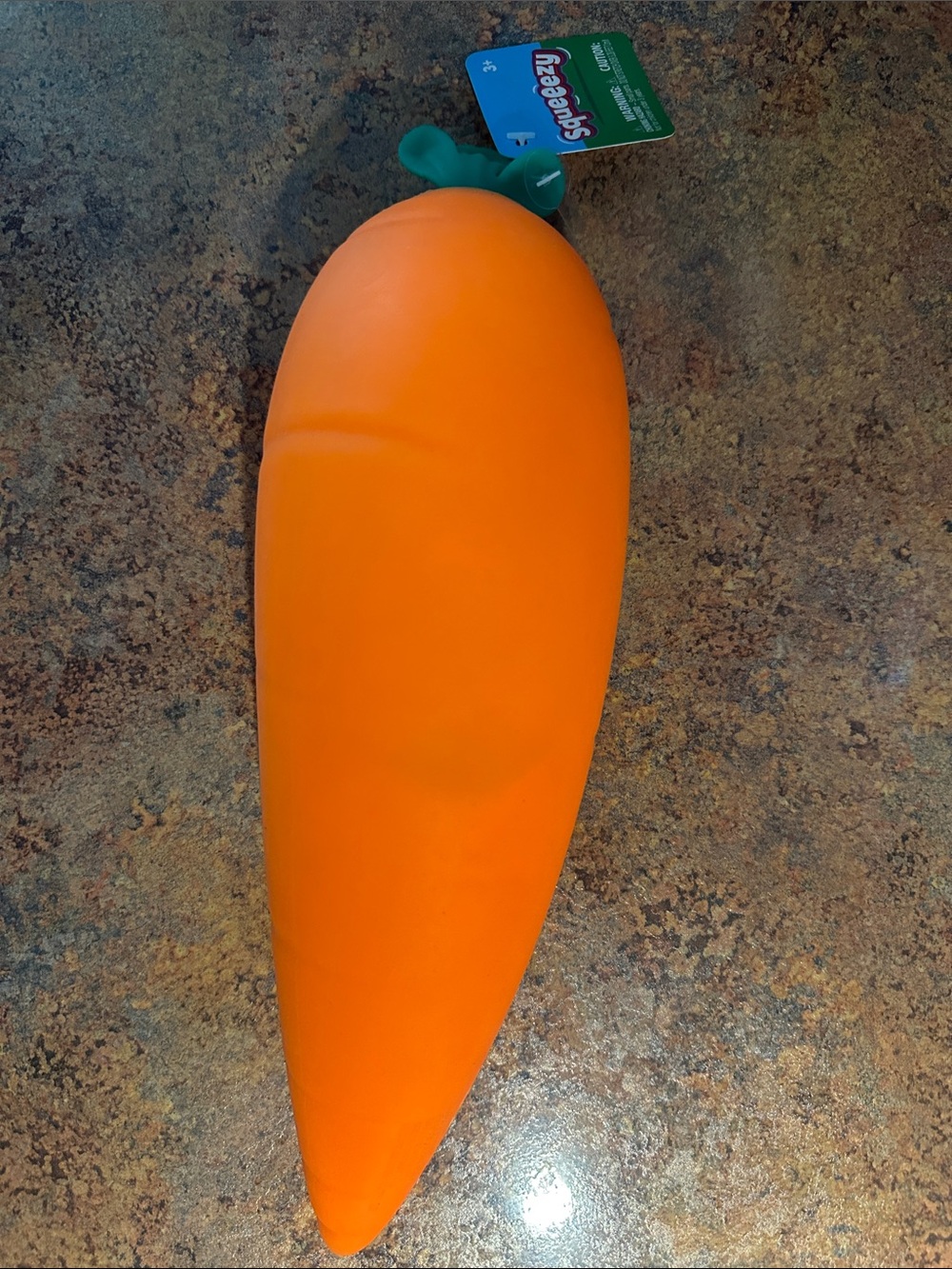 Squishable Carrot Plush - Bright Orange with Green Top